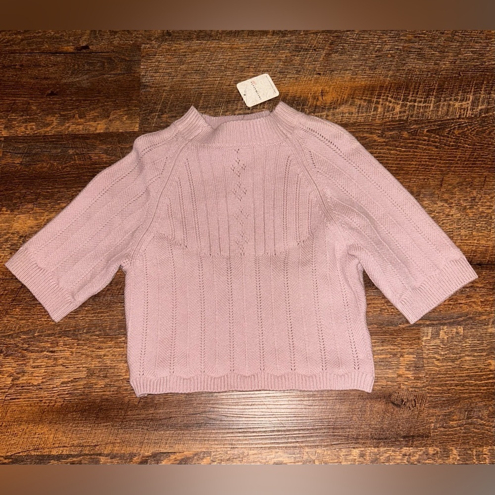 Intimately Free People The Romy Swift Crop Top Size M Sweater Silverberry